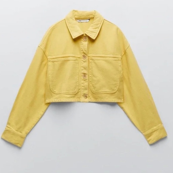 Zara yellow jean jacket size small - Picture 1 of 6